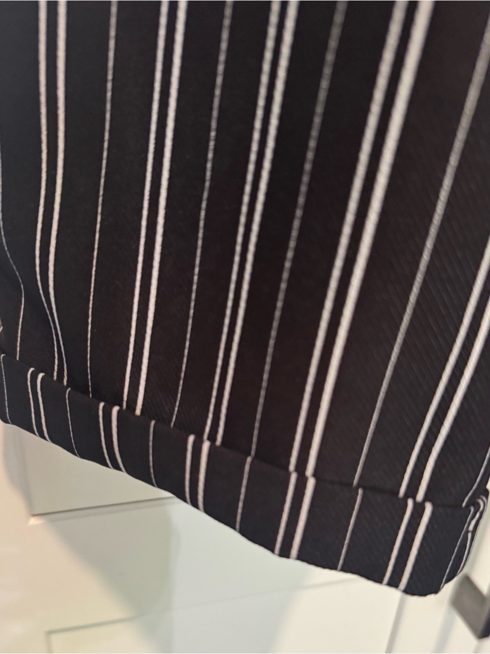 Becool Striped Paperbag Waist Pants - Black - Medium - SKU 75 - Picture 5 of 6